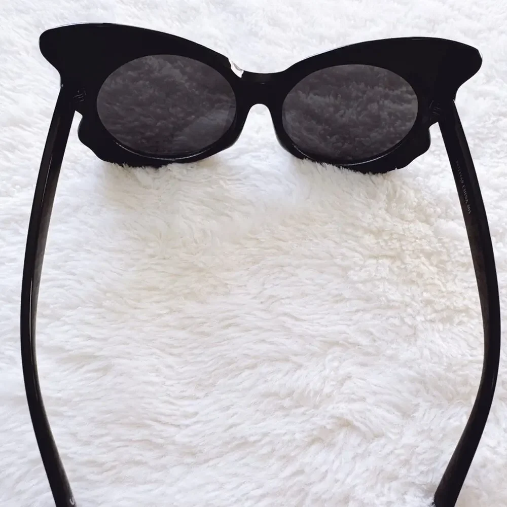 Eliza Black Butterfly-shaped Sunglasses